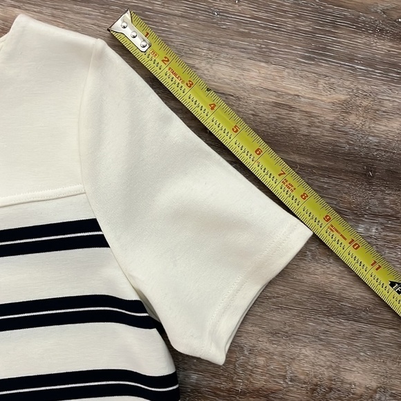 Nautica Womens Dress Size Medium Striped Short Sleeve Midi Preppy Old Money - Picture 9 of 14